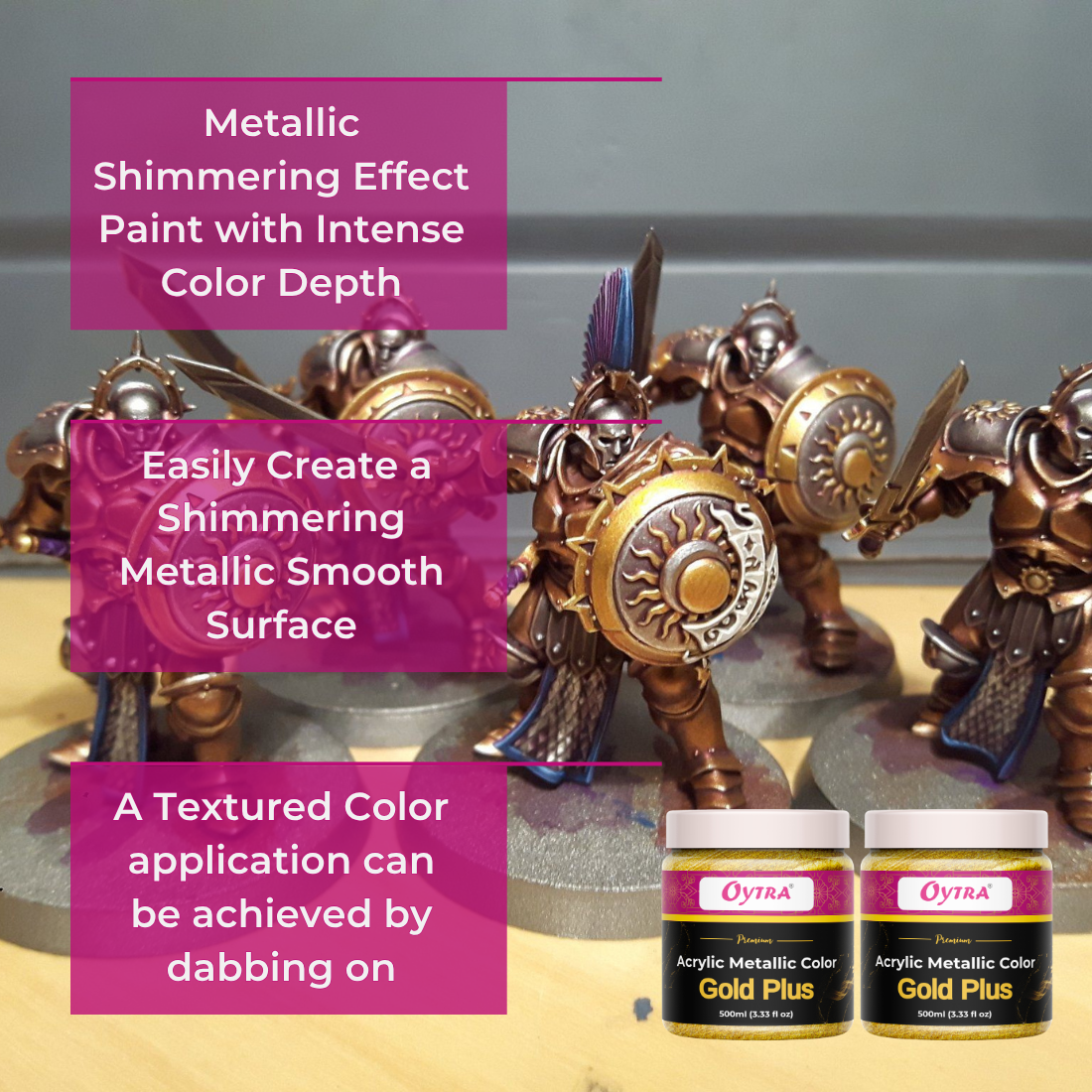 Acrylic Paint Metallic Gold Color 1 Litre