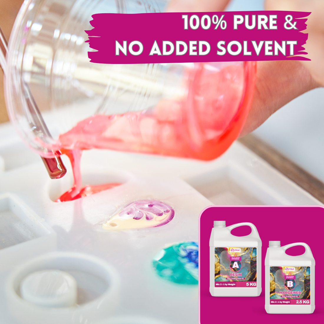 7.5 Kgs Resin Art Kit with Hardener 2:1 Ratio