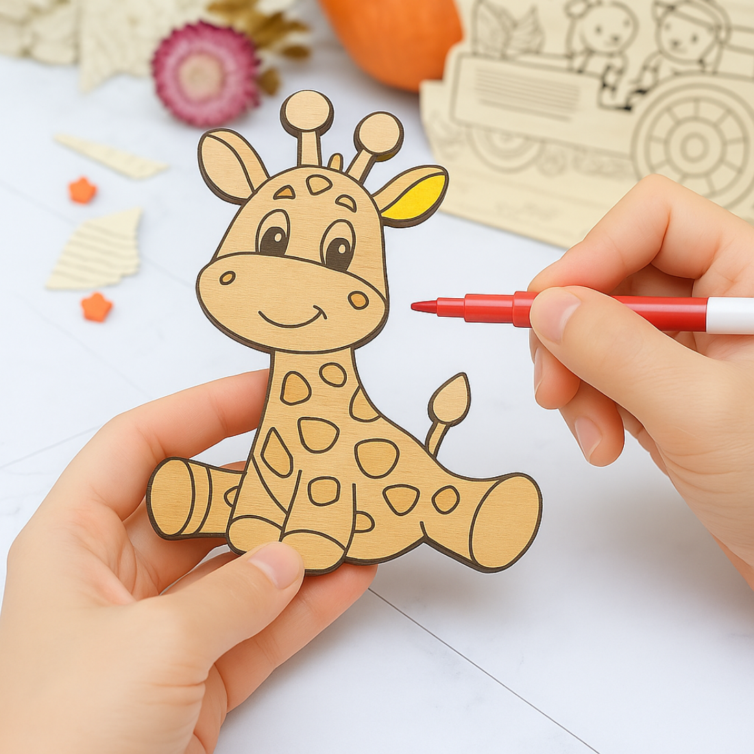DIY MDF Giraffe Painting Kit for Kids