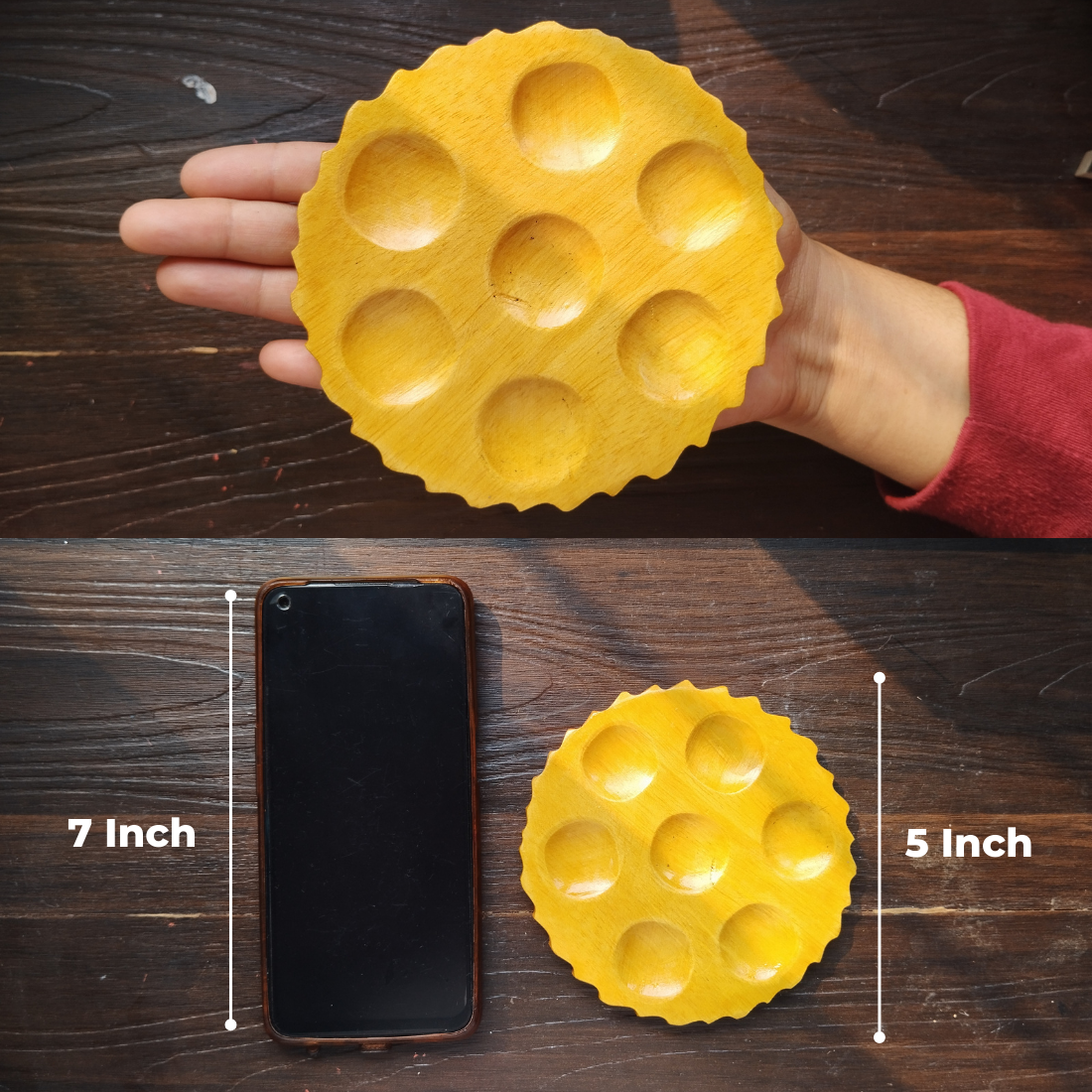 Oytra Wooden Painting Palette - 12.5cm Radius