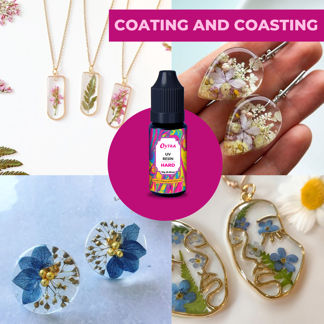 10 Grams x 5 Resin Hard for DIY Jewelry Craft