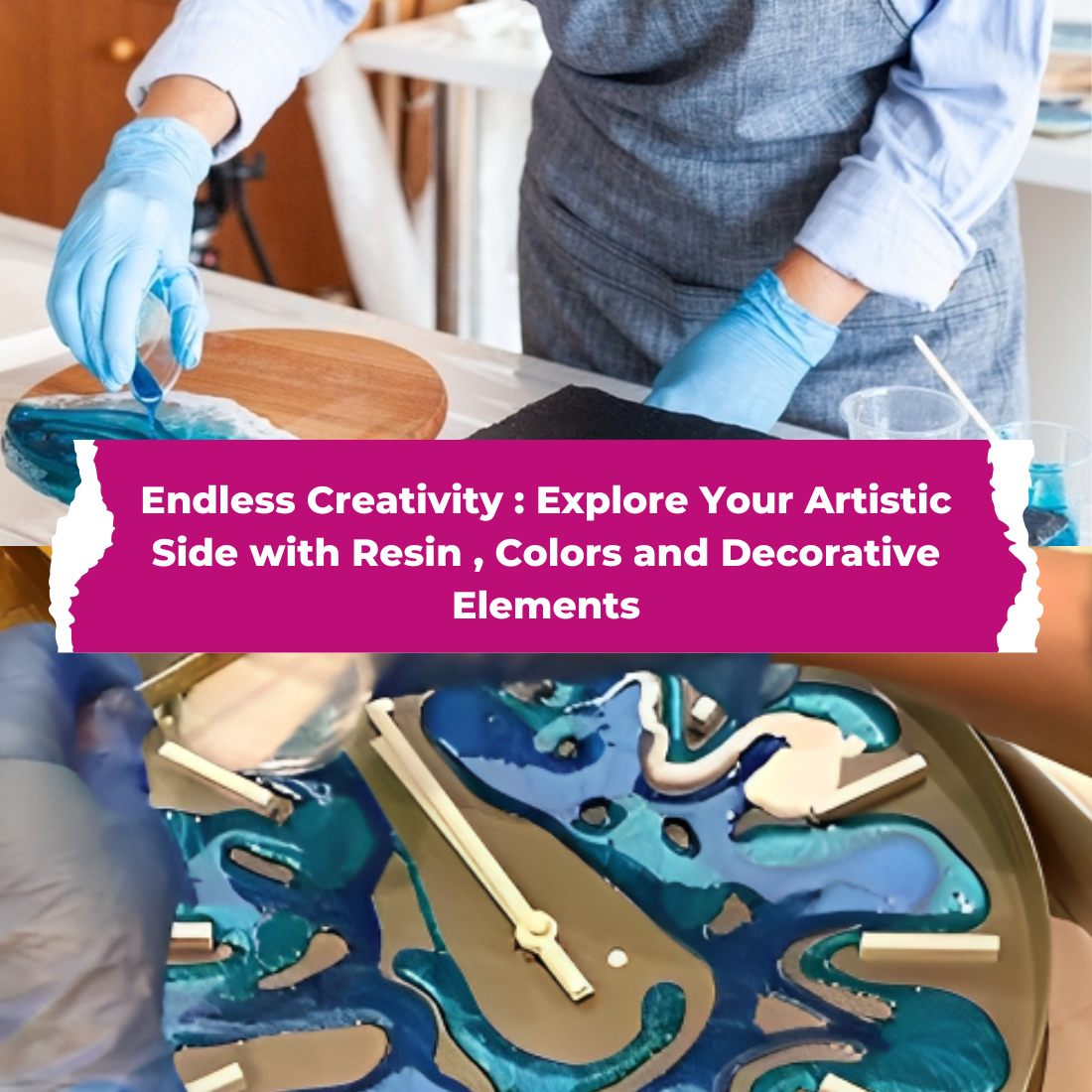 Resin Art Clock Making Kit