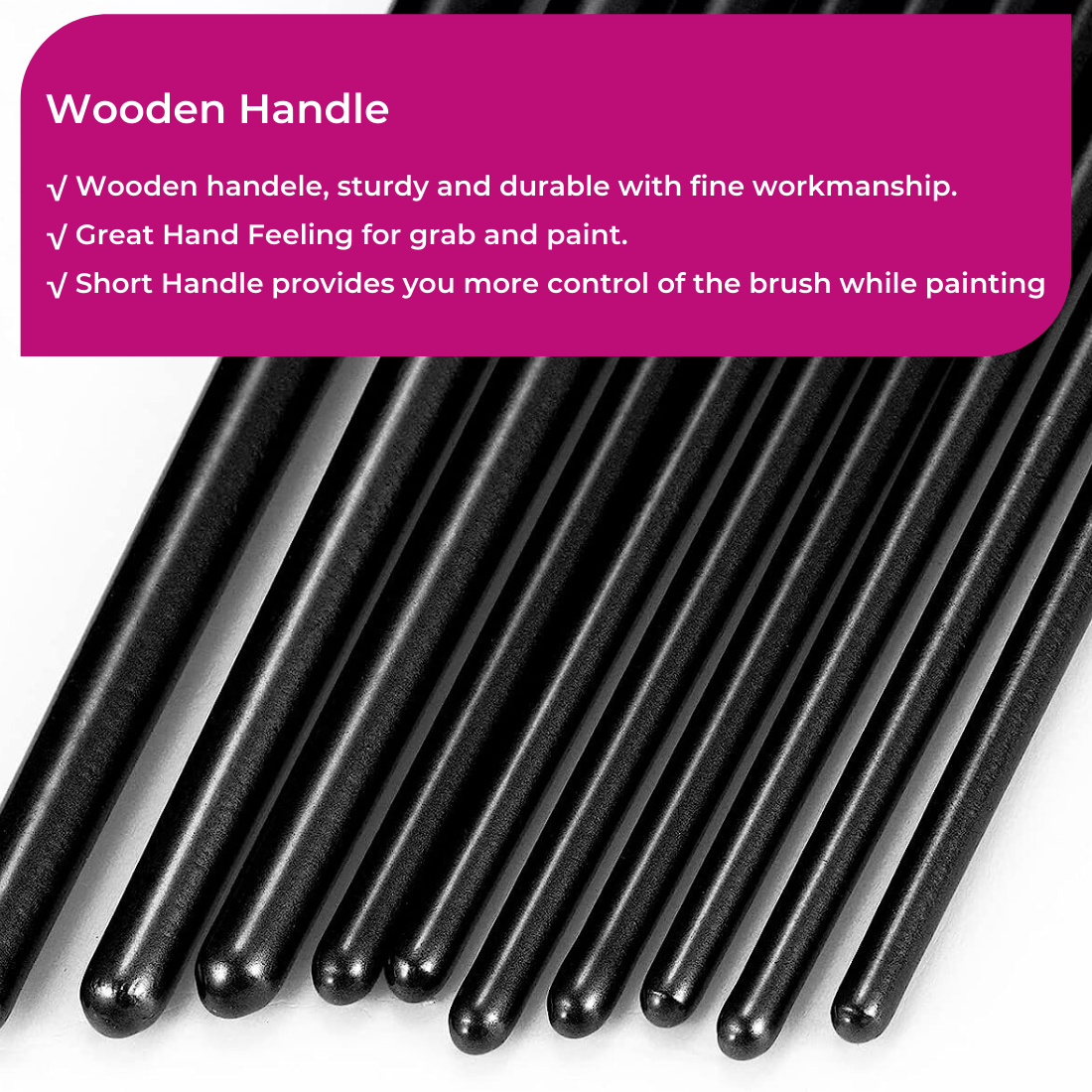 8 Flat Hog Brush 11” Long Handle