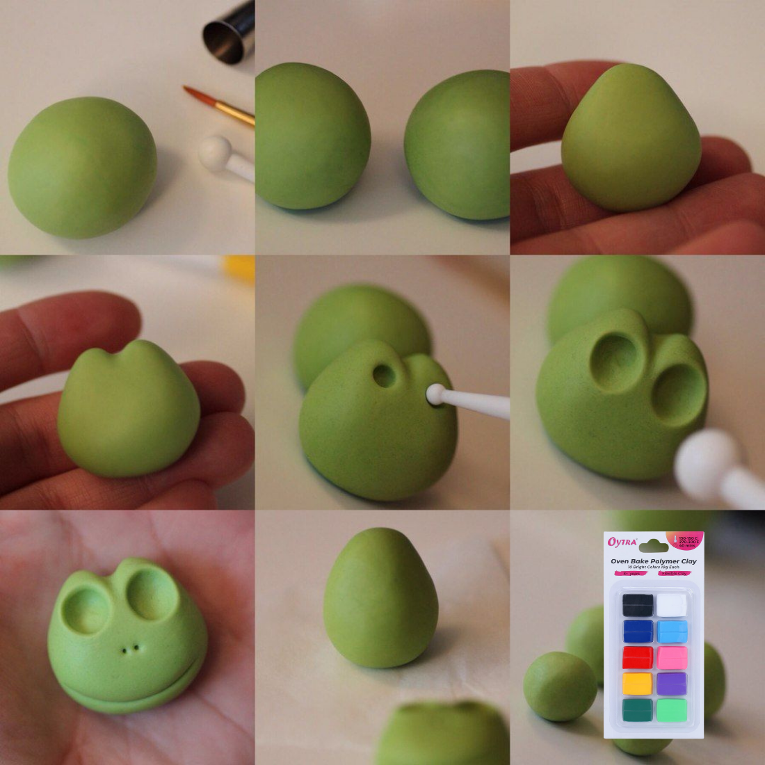 10 Color Bright Polymer Oven Bake Clay