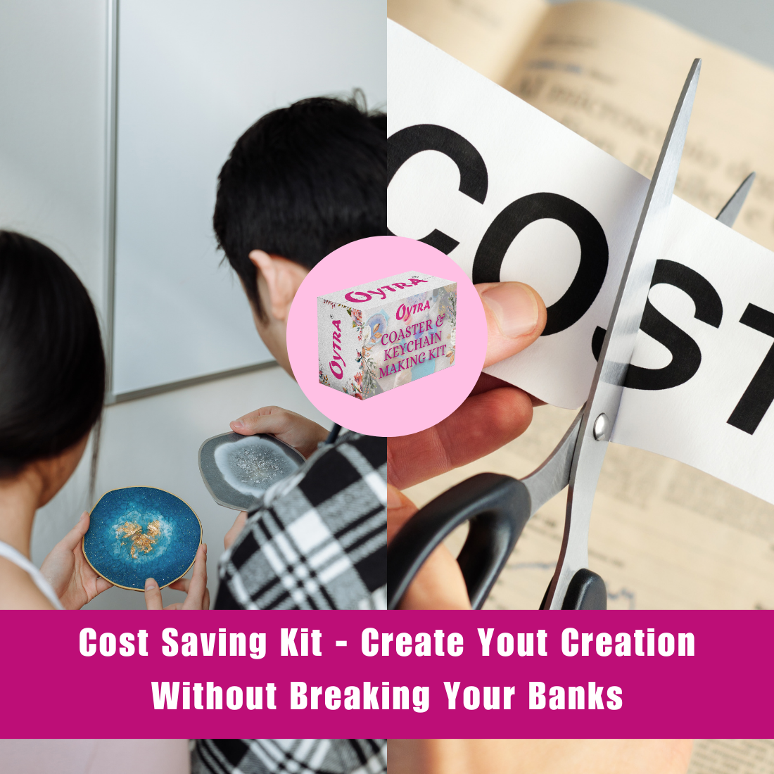 Resin Art Coaster & Keychain Making Kit
