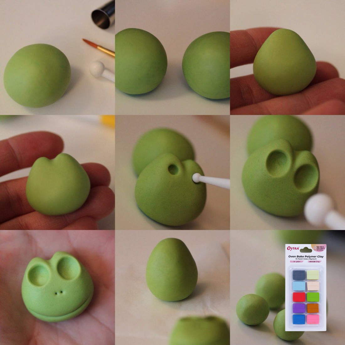 10 Color Polymer Oven Bake Clay Pastel Colors