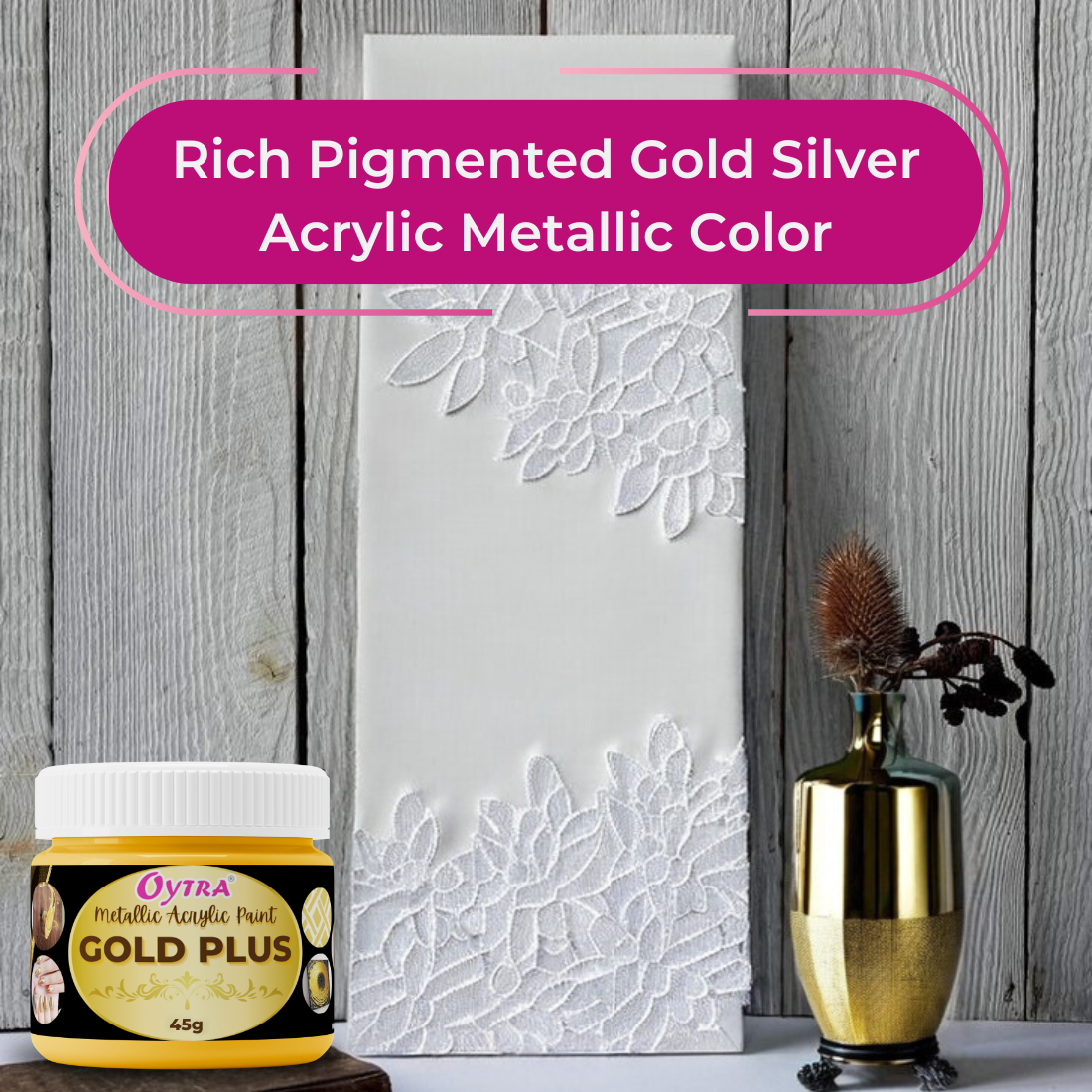 45 ml Gold Metallic Acrylic Color Paint