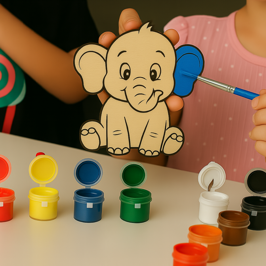 DIY MDF Elephant Painting Kit for Kids