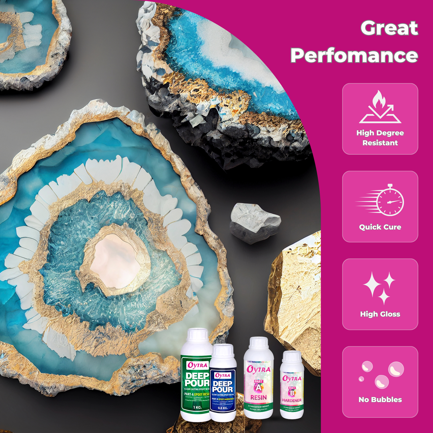 3Kg Deep Pour & Art Resin Hardener Combo
