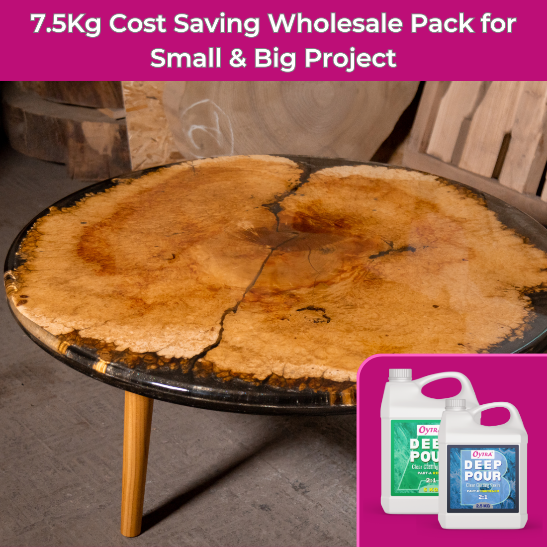 7.5KG Tabletop 2:1 Deep Casting Resin