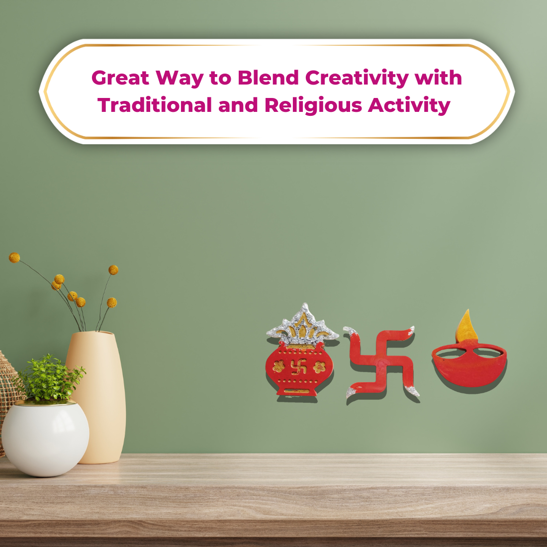 Resin Art Kit for Kalash Swastik Diya Making DIY Set Combo