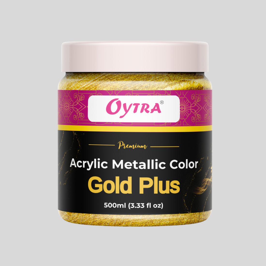 500 ml Gold Metallic Acrylic Color Paint for Canvas Glass Wood Wall Car Metal Rock Steel