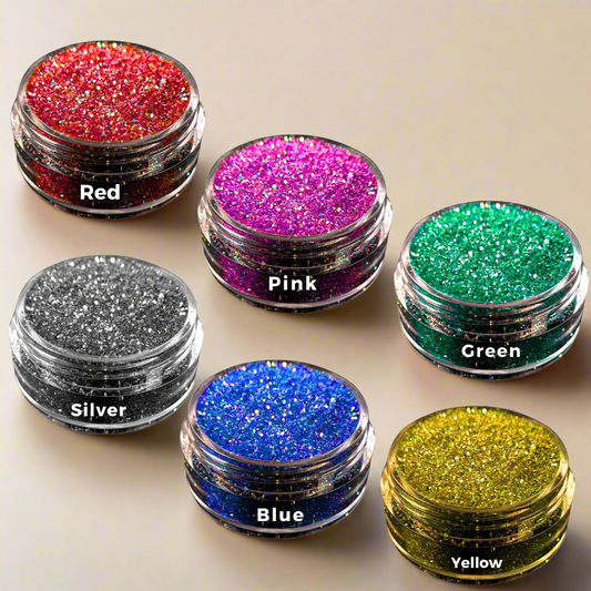 6 Color Glitter Powder Set
