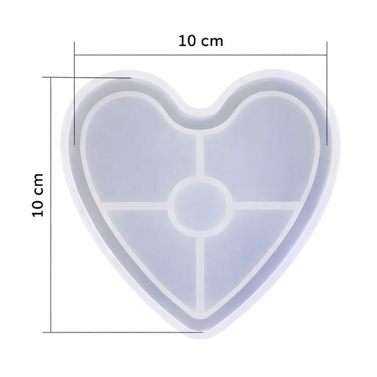 Resin Heart Border Mould 4 Inch
