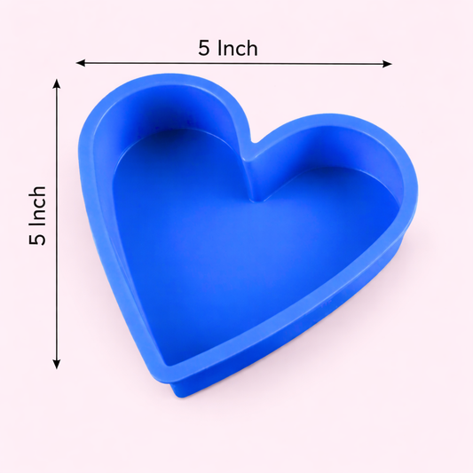 Resin Silicone Mould Heart 5 Inch