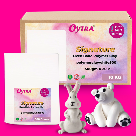 10 Kg Pure White Polymer Oven Bake Clay SIGNATURE Series