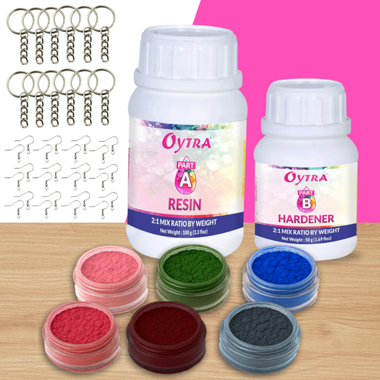 Resin Liquid Art Keychain & Earrings Making Kit