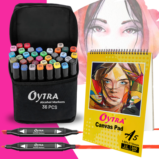 Alcohol Markers Dual Tip with A5 Drawing Pad