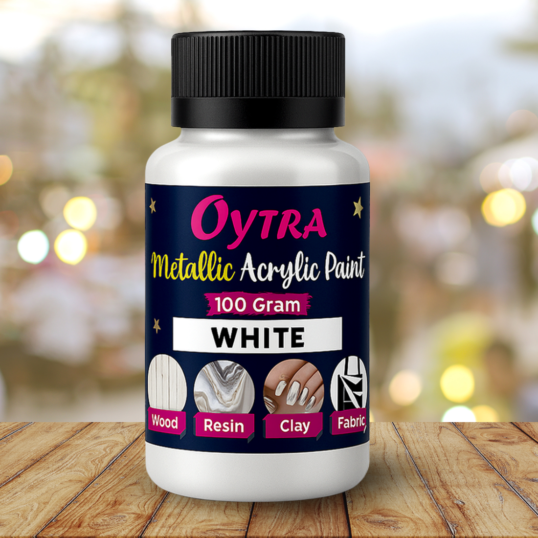 Metallic Acrylic Paint 100 Grams White