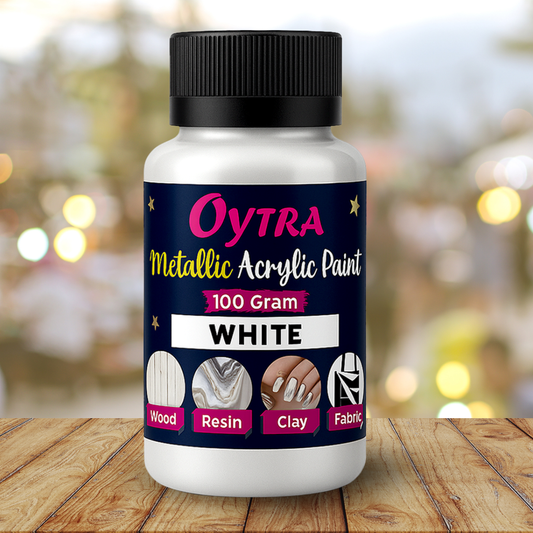 Metallic Acrylic Paint 100 Grams White
