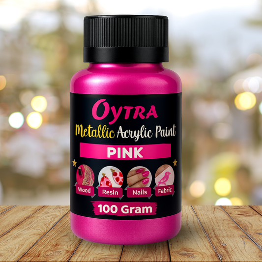 Metallic Acrylic Paint 100 Grams Pink