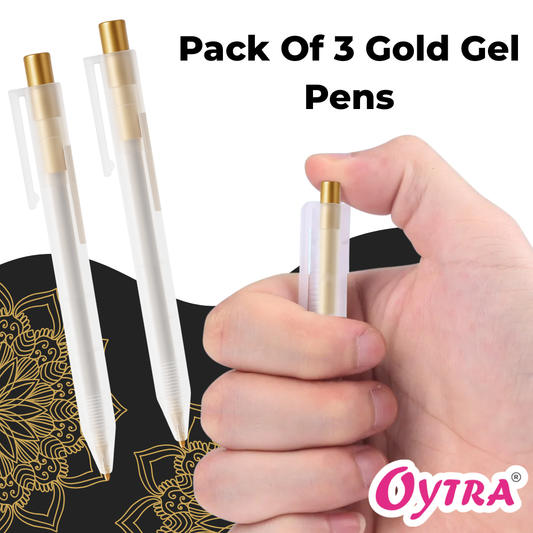 Metallic Fineliner Pens Set of 3 - Gold