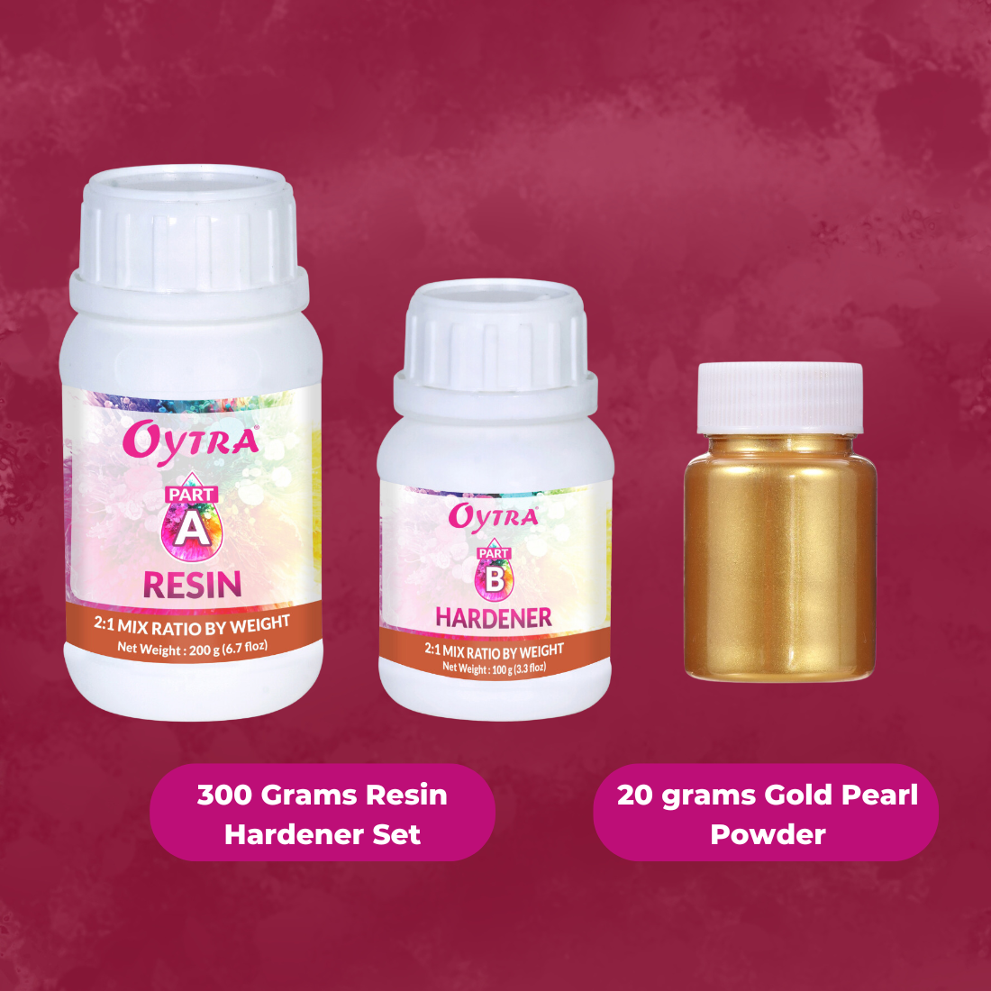 Resin Art Kit for Jewelry Making with Gold Mica Powder (RESINKIT-05)