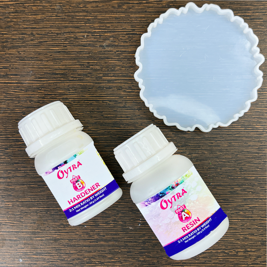 Resin agate coaster making kit with silicone moulds