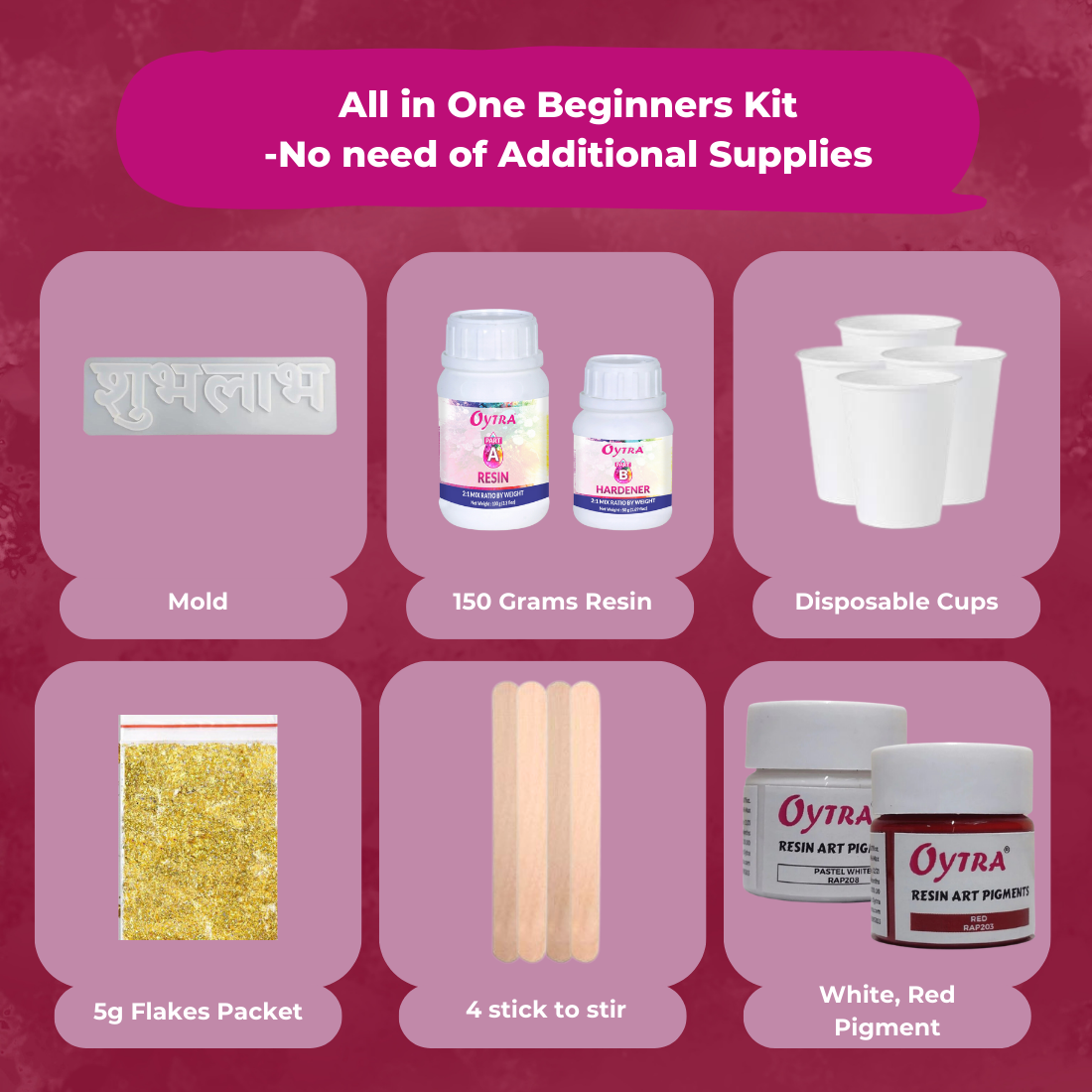 Resin Art Kit - Subh Labh Making DIY Set Combo (RESINKIT-21)