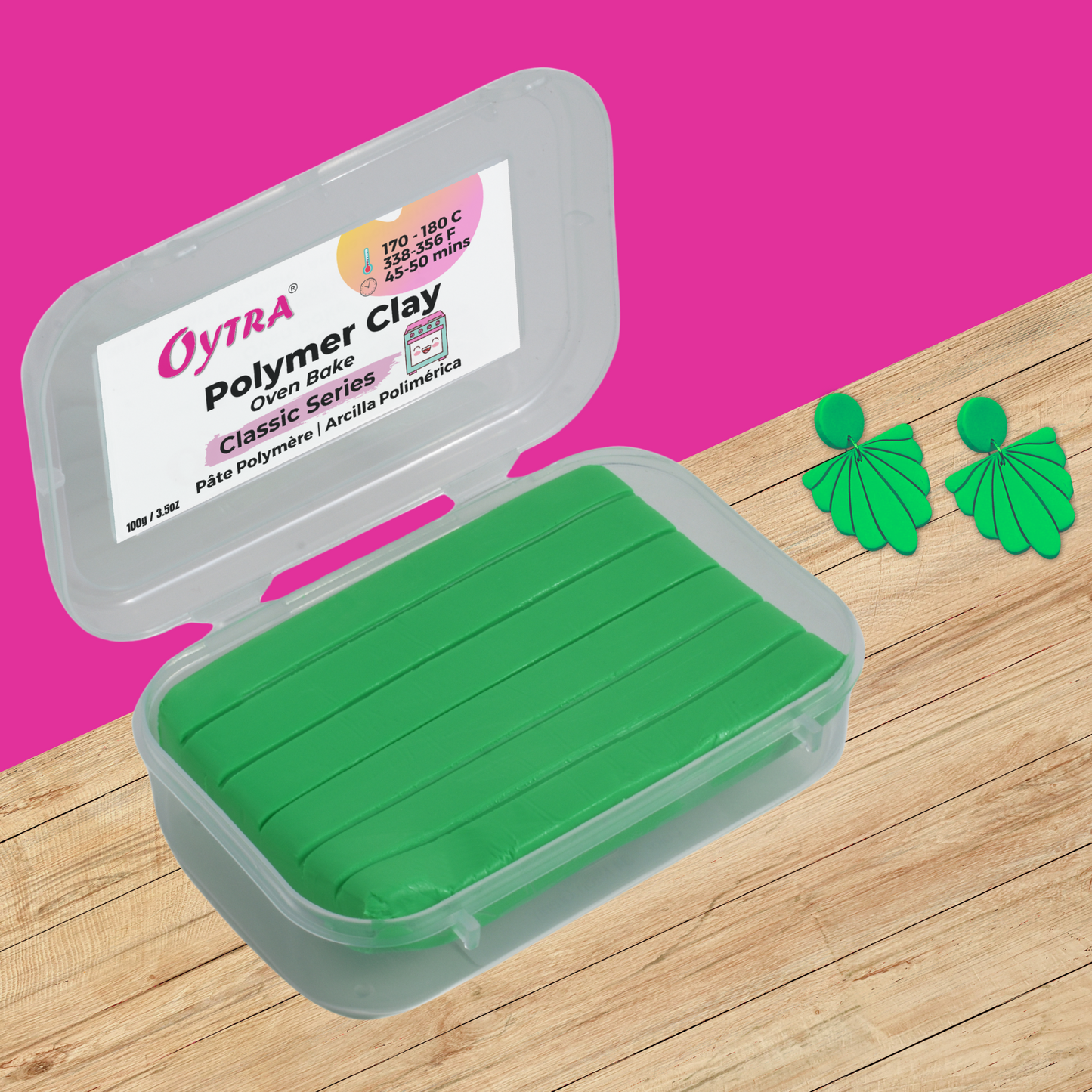 Polymer Clay Oven Bake Classic Series Neon Green 34