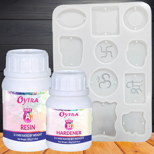 Resin Rakhi making kit with silicone moulds and tools