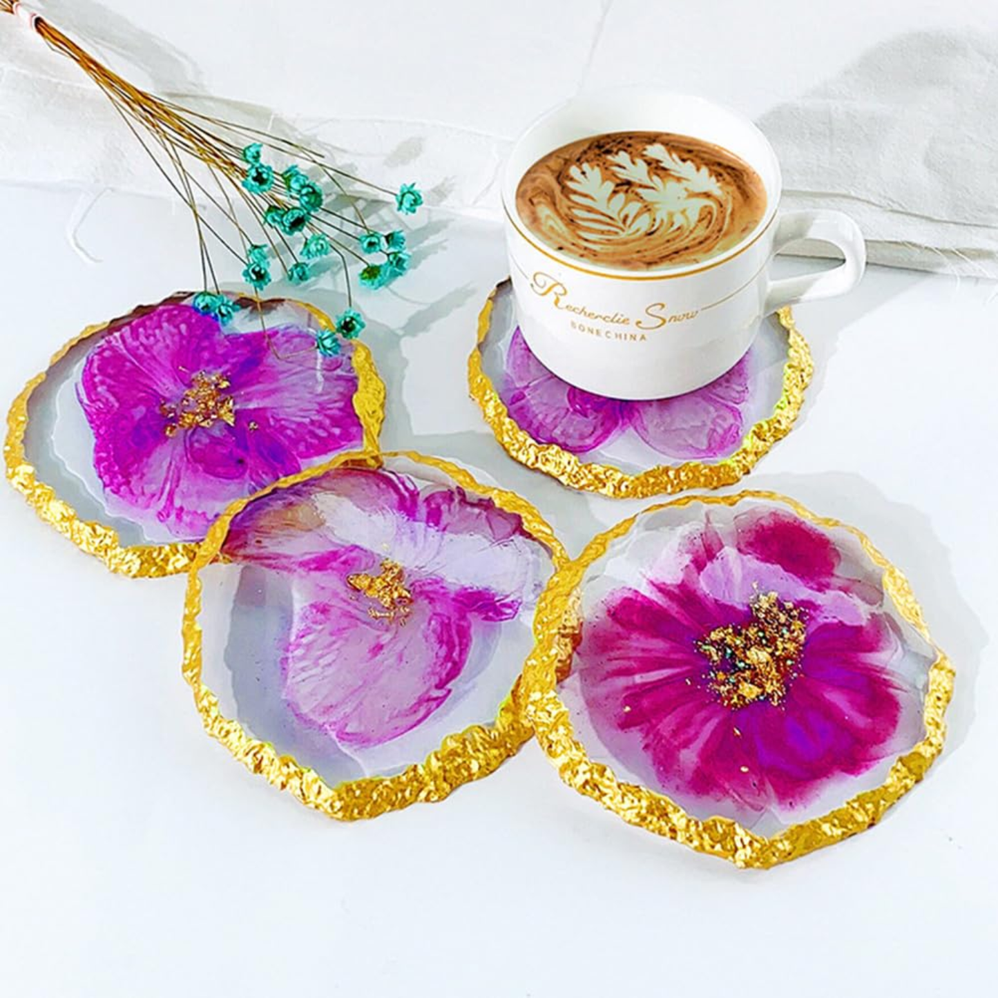 Agate Coaster Resin Art Mould 4 Inch