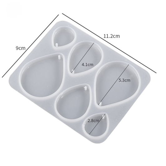 6 Cavity Drop Shape Resin Mould