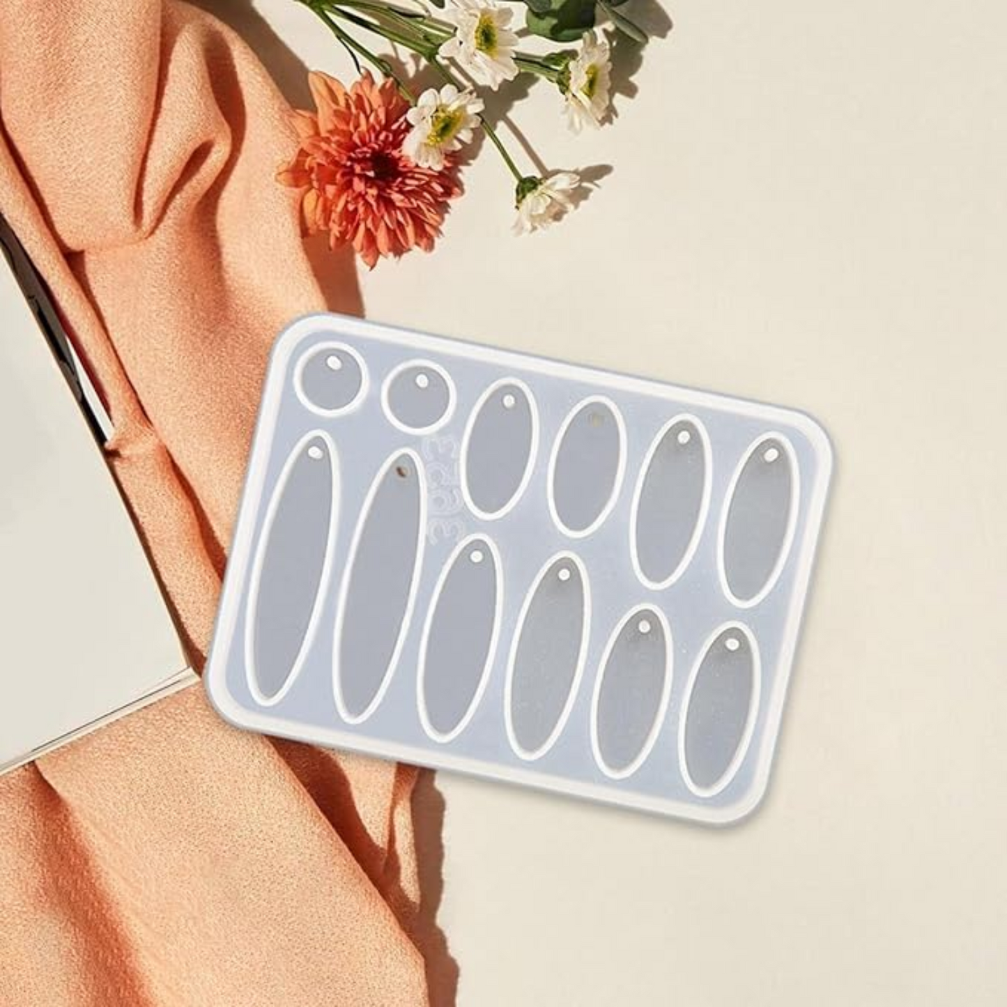 8 Cavity Oval Shape Resin Mould