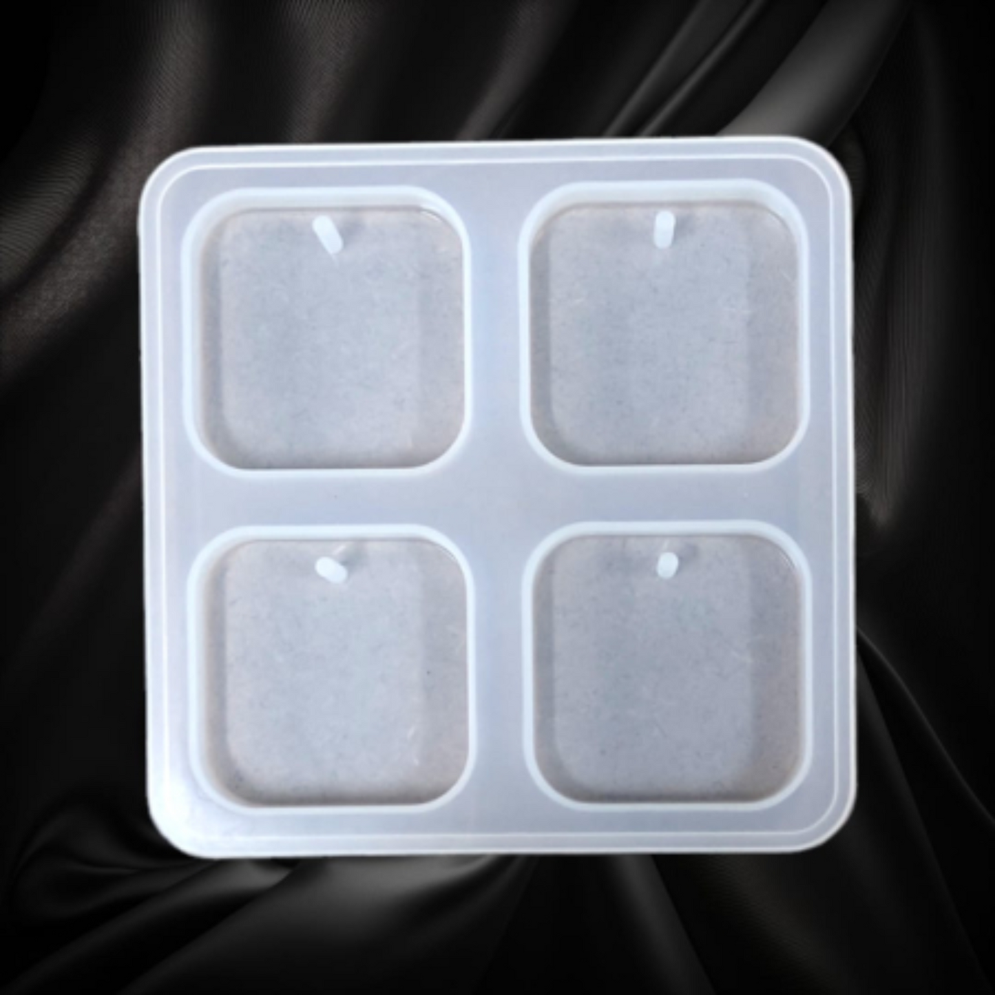 4pcs Keychain Square Resin Mould