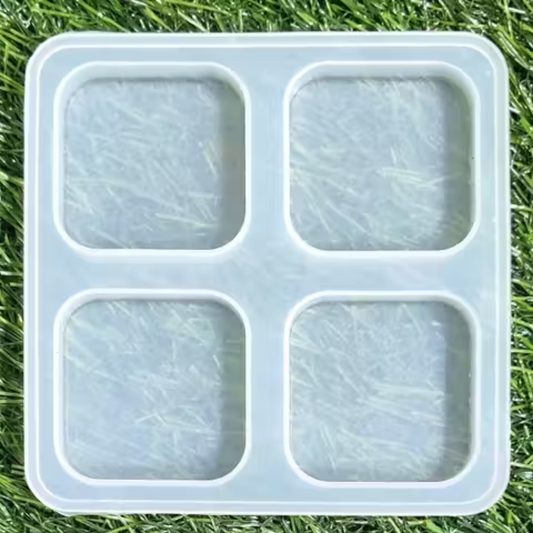 4pcs Keychain Square Resin Mould