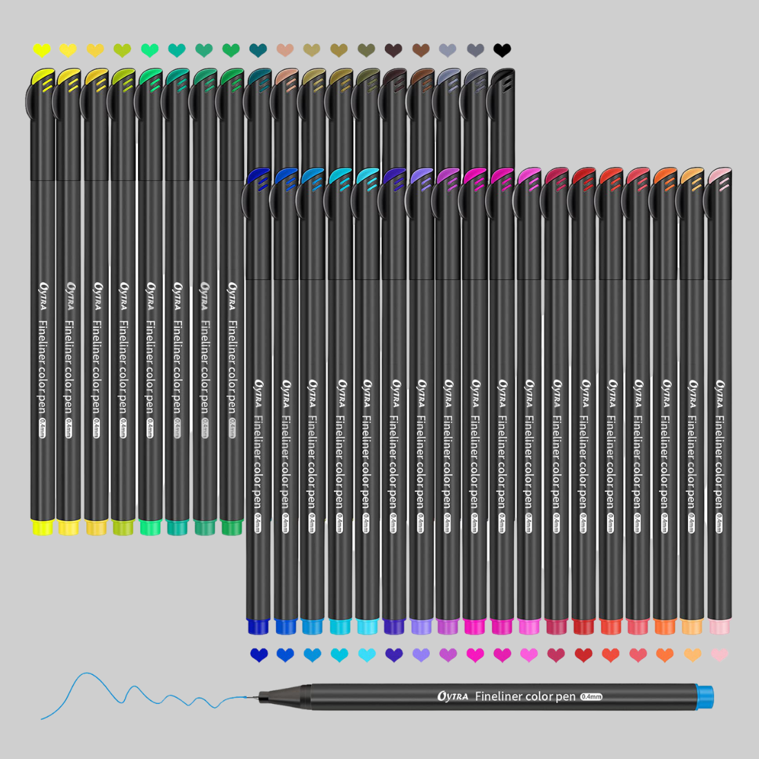 36 Colors Fineliner Coloured Pens Multicolor