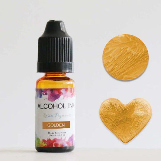 Golden Alcohol Ink 10ml for Resin Art