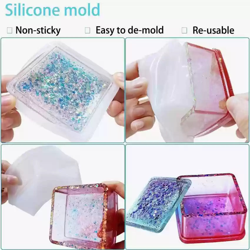 4 Pcs Gift Box Set Resin Mould SRN44