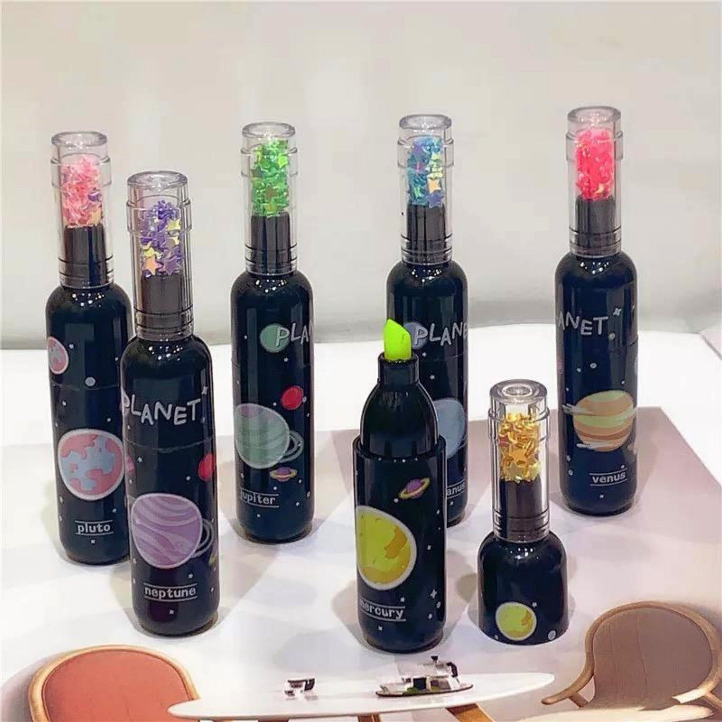 Space Theme Highlighters Marker Pens 6 Pieces Stationery