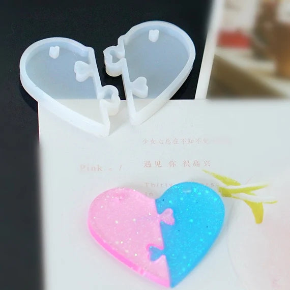 Broken Heart Shape Resin Mould