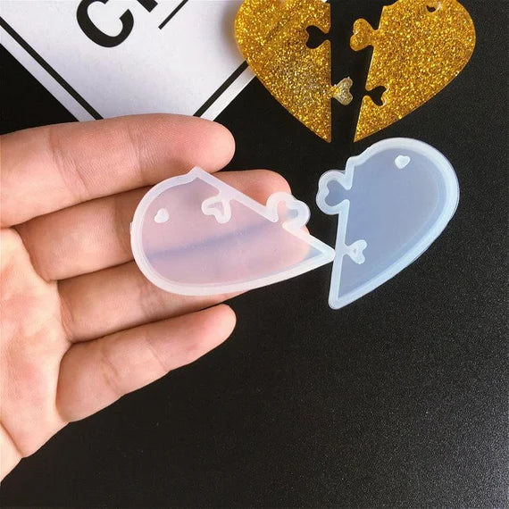 Broken Heart Shape Resin Mould