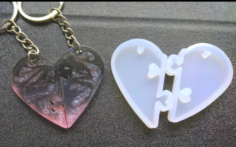 Broken Heart Shape Resin Mould
