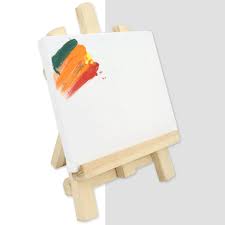 4x4 Fine Art Stretched Canvas Bundle with Adjustable Easel Stand