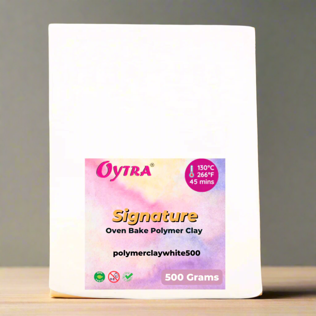 500 Grams Pure White Polymer Oven Bake Clay SIGNATURE Series