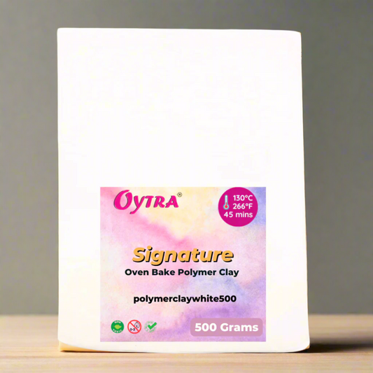 500 Grams Pure White Polymer Oven Bake Clay SIGNATURE Series
