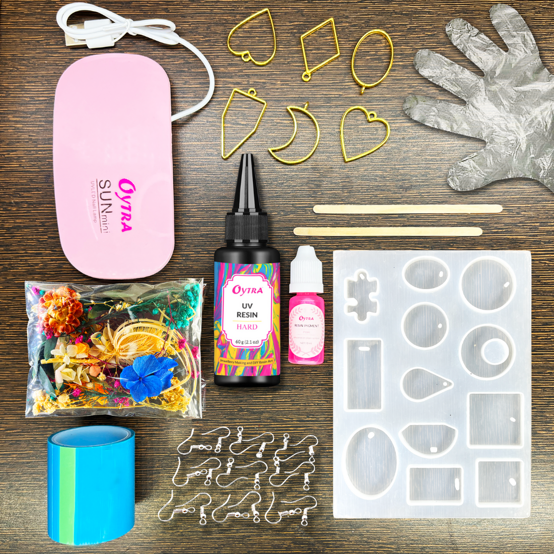 UV Resin Jewellery making kit with moulds resin tools colors for Jewelry Earrings Pendants necklace