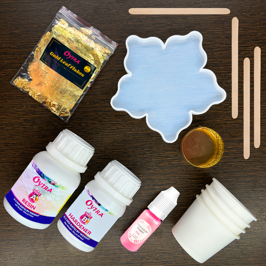 Resin Art Tea Light Holder Kit with Silicone Mold & Tools