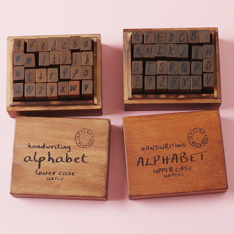 Alphabet Stamp Wooden Combo Small and Capital Letters - Oytra