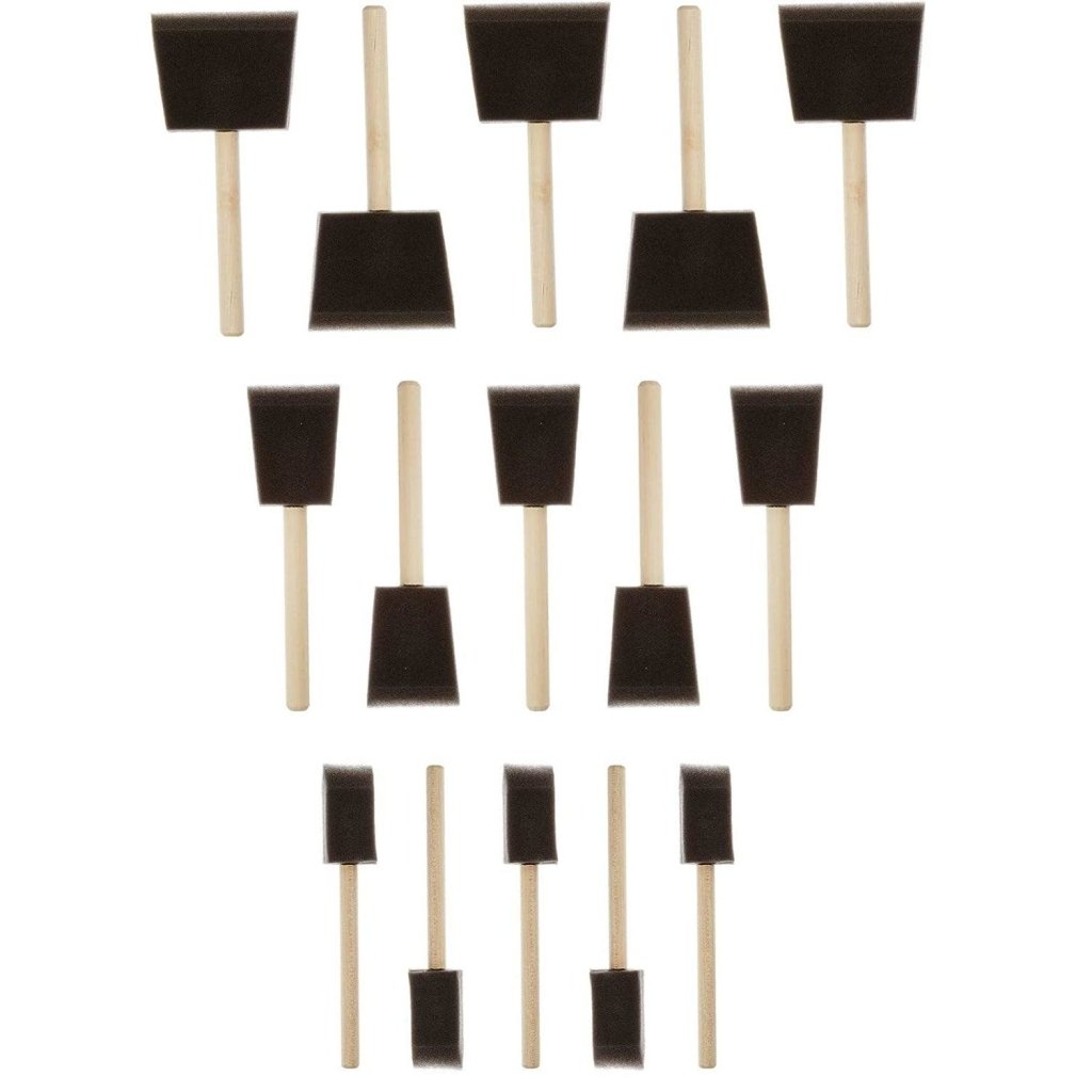15 Foam Sponge Paint Brushes Set - Oytra